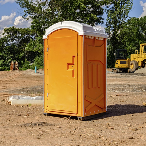 how often are the porta potties cleaned and serviced during a rental period in Fairfield ID